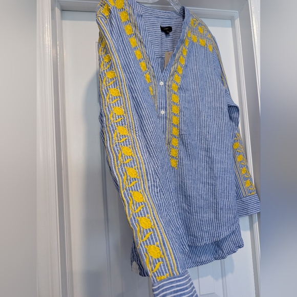 J.Crew Linen Blouse - Picture 2 of 4